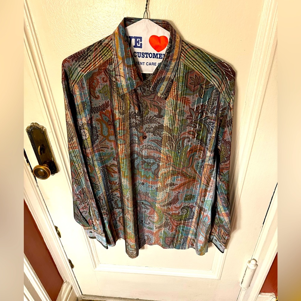 Jhane Barnes long-sleeved shirt Size XL. Multi-colored.